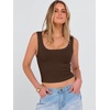 image:imageANRABESS Womens Crop Tank Tops Soft Breathable Ribbed Slim Fit Comfy for BasicCasualGoing OutampDaily WearCoffee