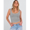 image:imageANRABESS Womens Crop Tank Tops Soft Breathable Ribbed Slim Fit Comfy for BasicCasualGoing OutampDaily WearGrey