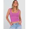 image:imageANRABESS Womens Crop Tank Tops Soft Breathable Ribbed Slim Fit Comfy for BasicCasualGoing OutampDaily WearHot Pink