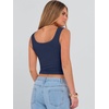 image:imageANRABESS Womens Crop Tank Tops Soft Breathable Ribbed Slim Fit Comfy for BasicCasualGoing OutampDaily WearNavy Blue
