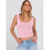 image:imageANRABESS Womens Crop Tank Tops Soft Breathable Ribbed Slim Fit Comfy for BasicCasualGoing OutampDaily WearPink