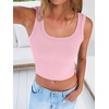 image:imageANRABESS Womens Crop Tank Tops Soft Breathable Ribbed Slim Fit Comfy for BasicCasualGoing OutampDaily WearPink