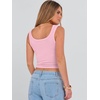 image:imageANRABESS Womens Crop Tank Tops Soft Breathable Ribbed Slim Fit Comfy for BasicCasualGoing OutampDaily WearPink
