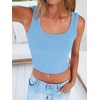 image:imageANRABESS Womens Crop Tank Tops Soft Breathable Ribbed Slim Fit Comfy for BasicCasualGoing OutampDaily WearSky Blue
