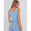 image:imageANRABESS Womens Crop Tank Tops Soft Breathable Ribbed Slim Fit Comfy for BasicCasualGoing OutampDaily WearSky Blue