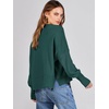 image:imageANRABESS Womens Cropped Sweaters Oversized Crewneck Long Batwing Sleeve Side Slit Ribbed Knit Pullover Tops 2026 Fall ClothesDark Green