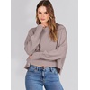 image:imageANRABESS Womens Cropped Sweaters Oversized Crewneck Long Batwing Sleeve Side Slit Ribbed Knit Pullover Tops 2026 Fall ClothesRed Apricot