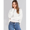 image:imageANRABESS Womens Cropped Sweaters Oversized Crewneck Long Batwing Sleeve Side Slit Ribbed Knit Pullover Tops 2026 Fall ClothesWhite