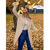 image:imageANRABESS Womens Long Cardigans Sweater 2026 Fall Dressy Casual Lapel Knit Warm Trench Coatigan Oversized Blazer Jacket CoatApricot