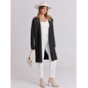 image:imageANRABESS Womens Long Cardigans Sweater 2026 Fall Dressy Casual Lapel Knit Warm Trench Coatigan Oversized Blazer Jacket CoatBlack