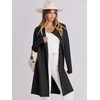 image:imageANRABESS Womens Long Cardigans Sweater 2026 Fall Dressy Casual Lapel Knit Warm Trench Coatigan Oversized Blazer Jacket CoatBlack