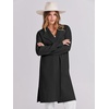 image:imageANRABESS Womens Long Cardigans Sweater 2026 Fall Dressy Casual Lapel Knit Warm Trench Coatigan Oversized Blazer Jacket CoatBlack