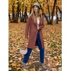 image:imageANRABESS Womens Long Cardigans Sweater 2026 Fall Dressy Casual Lapel Knit Warm Trench Coatigan Oversized Blazer Jacket CoatCoffee