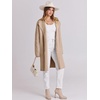 image:imageANRABESS Womens Long Cardigans Sweater 2026 Fall Dressy Casual Lapel Knit Warm Trench Coatigan Oversized Blazer Jacket CoatDark Apricot
