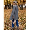 image:imageANRABESS Womens Long Cardigans Sweater 2026 Fall Dressy Casual Lapel Knit Warm Trench Coatigan Oversized Blazer Jacket CoatDark Grey