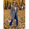 image:imageANRABESS Womens Long Cardigans Sweater 2026 Fall Dressy Casual Lapel Knit Warm Trench Coatigan Oversized Blazer Jacket CoatDark Grey