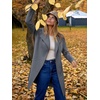 image:imageANRABESS Womens Long Cardigans Sweater 2026 Fall Dressy Casual Lapel Knit Warm Trench Coatigan Oversized Blazer Jacket CoatDark Grey