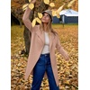 image:imageANRABESS Womens Long Cardigans Sweater 2026 Fall Dressy Casual Lapel Knit Warm Trench Coatigan Oversized Blazer Jacket CoatDeep Apricot