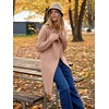 image:imageANRABESS Womens Long Cardigans Sweater 2026 Fall Dressy Casual Lapel Knit Warm Trench Coatigan Oversized Blazer Jacket CoatDeep Apricot