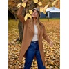 image:imageANRABESS Womens Long Cardigans Sweater 2026 Fall Dressy Casual Lapel Knit Warm Trench Coatigan Oversized Blazer Jacket CoatDeep Caramel