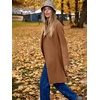 image:imageANRABESS Womens Long Cardigans Sweater 2026 Fall Dressy Casual Lapel Knit Warm Trench Coatigan Oversized Blazer Jacket CoatDeep Caramel