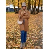 image:imageANRABESS Womens Long Cardigans Sweater 2026 Fall Dressy Casual Lapel Knit Warm Trench Coatigan Oversized Blazer Jacket CoatDeep Caramel