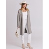 image:imageANRABESS Womens Long Cardigans Sweater 2026 Fall Dressy Casual Lapel Knit Warm Trench Coatigan Oversized Blazer Jacket CoatGrey Khaki
