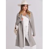 image:imageANRABESS Womens Long Cardigans Sweater 2026 Fall Dressy Casual Lapel Knit Warm Trench Coatigan Oversized Blazer Jacket CoatGrey Khaki