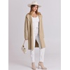 image:imageANRABESS Womens Long Cardigans Sweater 2026 Fall Dressy Casual Lapel Knit Warm Trench Coatigan Oversized Blazer Jacket CoatKhaki