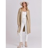 image:imageANRABESS Womens Long Cardigans Sweater 2026 Fall Dressy Casual Lapel Knit Warm Trench Coatigan Oversized Blazer Jacket CoatKhaki