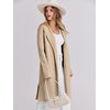 image:imageANRABESS Womens Long Cardigans Sweater 2026 Fall Dressy Casual Lapel Knit Warm Trench Coatigan Oversized Blazer Jacket CoatKhaki