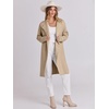 image:imageANRABESS Womens Long Cardigans Sweater 2026 Fall Dressy Casual Lapel Knit Warm Trench Coatigan Oversized Blazer Jacket CoatKhaki