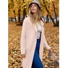 image:imageANRABESS Womens Long Cardigans Sweater 2026 Fall Dressy Casual Lapel Knit Warm Trench Coatigan Oversized Blazer Jacket CoatLight Apricot