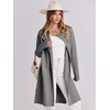 image:imageANRABESS Womens Long Cardigans Sweater 2026 Fall Dressy Casual Lapel Knit Warm Trench Coatigan Oversized Blazer Jacket CoatLight Grey