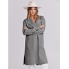 image:imageANRABESS Womens Long Cardigans Sweater 2026 Fall Dressy Casual Lapel Knit Warm Trench Coatigan Oversized Blazer Jacket CoatLight Grey