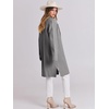 image:imageANRABESS Womens Long Cardigans Sweater 2026 Fall Dressy Casual Lapel Knit Warm Trench Coatigan Oversized Blazer Jacket CoatLight Grey
