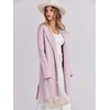 image:imageANRABESS Womens Long Cardigans Sweater 2026 Fall Dressy Casual Lapel Knit Warm Trench Coatigan Oversized Blazer Jacket CoatLight Pink