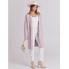 image:imageANRABESS Womens Long Cardigans Sweater 2026 Fall Dressy Casual Lapel Knit Warm Trench Coatigan Oversized Blazer Jacket CoatLight Pink