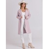 image:imageANRABESS Womens Long Cardigans Sweater 2026 Fall Dressy Casual Lapel Knit Warm Trench Coatigan Oversized Blazer Jacket CoatLight Pink