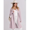 image:imageANRABESS Womens Long Cardigans Sweater 2026 Fall Dressy Casual Lapel Knit Warm Trench Coatigan Oversized Blazer Jacket CoatLight Pink