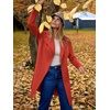 image:imageANRABESS Womens Long Cardigans Sweater 2026 Fall Dressy Casual Lapel Knit Warm Trench Coatigan Oversized Blazer Jacket CoatOrange