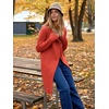 image:imageANRABESS Womens Long Cardigans Sweater 2026 Fall Dressy Casual Lapel Knit Warm Trench Coatigan Oversized Blazer Jacket CoatOrange