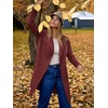 image:imageANRABESS Womens Long Cardigans Sweater 2026 Fall Dressy Casual Lapel Knit Warm Trench Coatigan Oversized Blazer Jacket CoatRusty Red