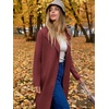 image:imageANRABESS Womens Long Cardigans Sweater 2026 Fall Dressy Casual Lapel Knit Warm Trench Coatigan Oversized Blazer Jacket CoatRusty Red