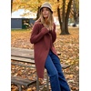 image:imageANRABESS Womens Long Cardigans Sweater 2026 Fall Dressy Casual Lapel Knit Warm Trench Coatigan Oversized Blazer Jacket CoatRusty Red