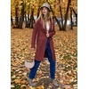 image:imageANRABESS Womens Long Cardigans Sweater 2026 Fall Dressy Casual Lapel Knit Warm Trench Coatigan Oversized Blazer Jacket CoatRusty Red