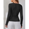 image:imageANRABESS Womens Long Sleeve Cable Knit Sweater Jumper Crewneck Pullover Soft Dressy Casual Tops Cute 2026 Fall Trendy OutfitsBlack