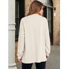 image:imageANRABESS Womens Long Sleeve Henley Tops Tunic Sweatshirt Loose Slit Casual Button Shirts Pullover 2026 Fall Winter OutfitsBeige