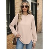image:imageANRABESS Womens Long Sleeve Henley Tops Tunic Sweatshirt Loose Slit Casual Button Shirts Pullover 2026 Fall Winter OutfitsBeige Camel