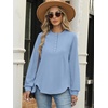 image:imageANRABESS Womens Long Sleeve Henley Tops Tunic Sweatshirt Loose Slit Casual Button Shirts Pullover 2026 Fall Winter OutfitsBlue